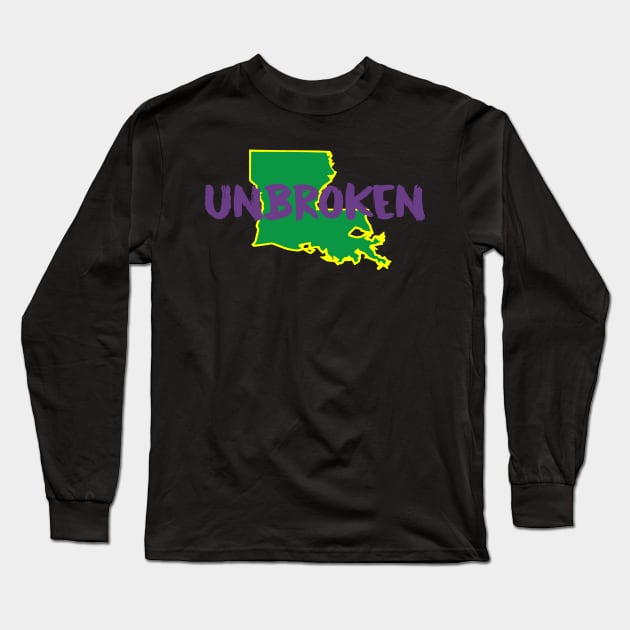 Unbroken Mardi Gras Long Sleeve T-Shirt by Gsweathers